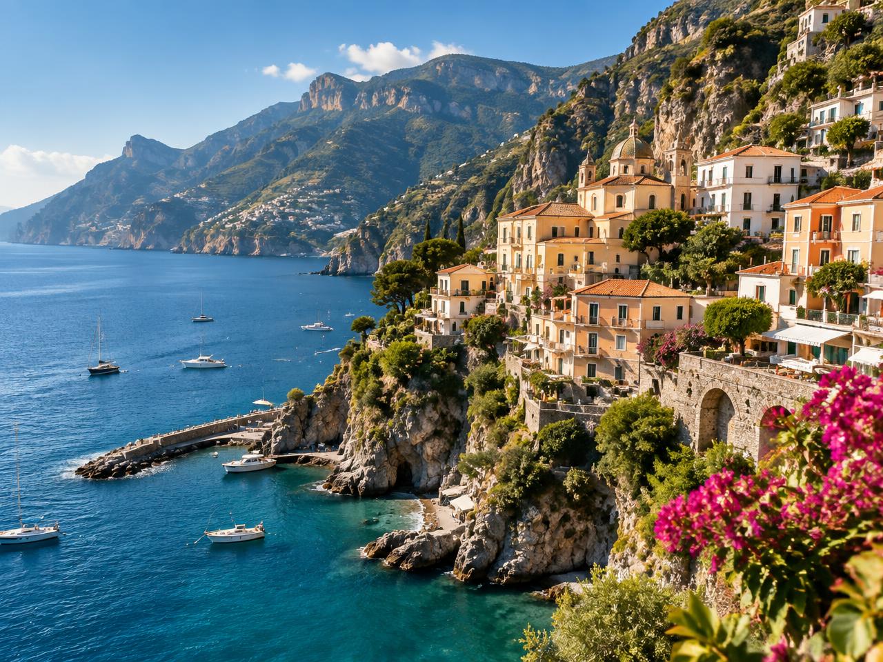 A Mediterranean village above the sea
